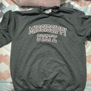 Champion Grey Mississippi State Bulldogs Arch Reverse Weave Pullover Sweatshirt